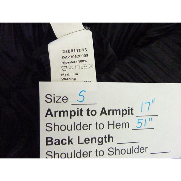 NWT Commense Pleated Maxi Dress in Black - Picture 7 of 7